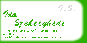 ida szekelyhidi business card